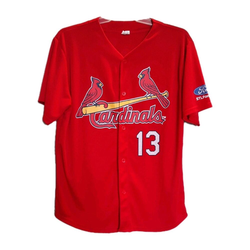 XL - St. Louis Cardinals Matt Carpenter #13 Jersey Men Red Baseball MLB XLNT